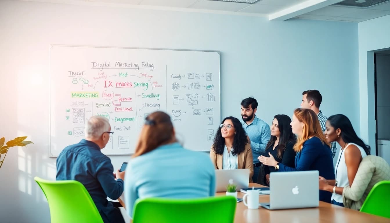 Explore innovative marketing für pflegedienste strategies in a vibrant team brainstorming setting.