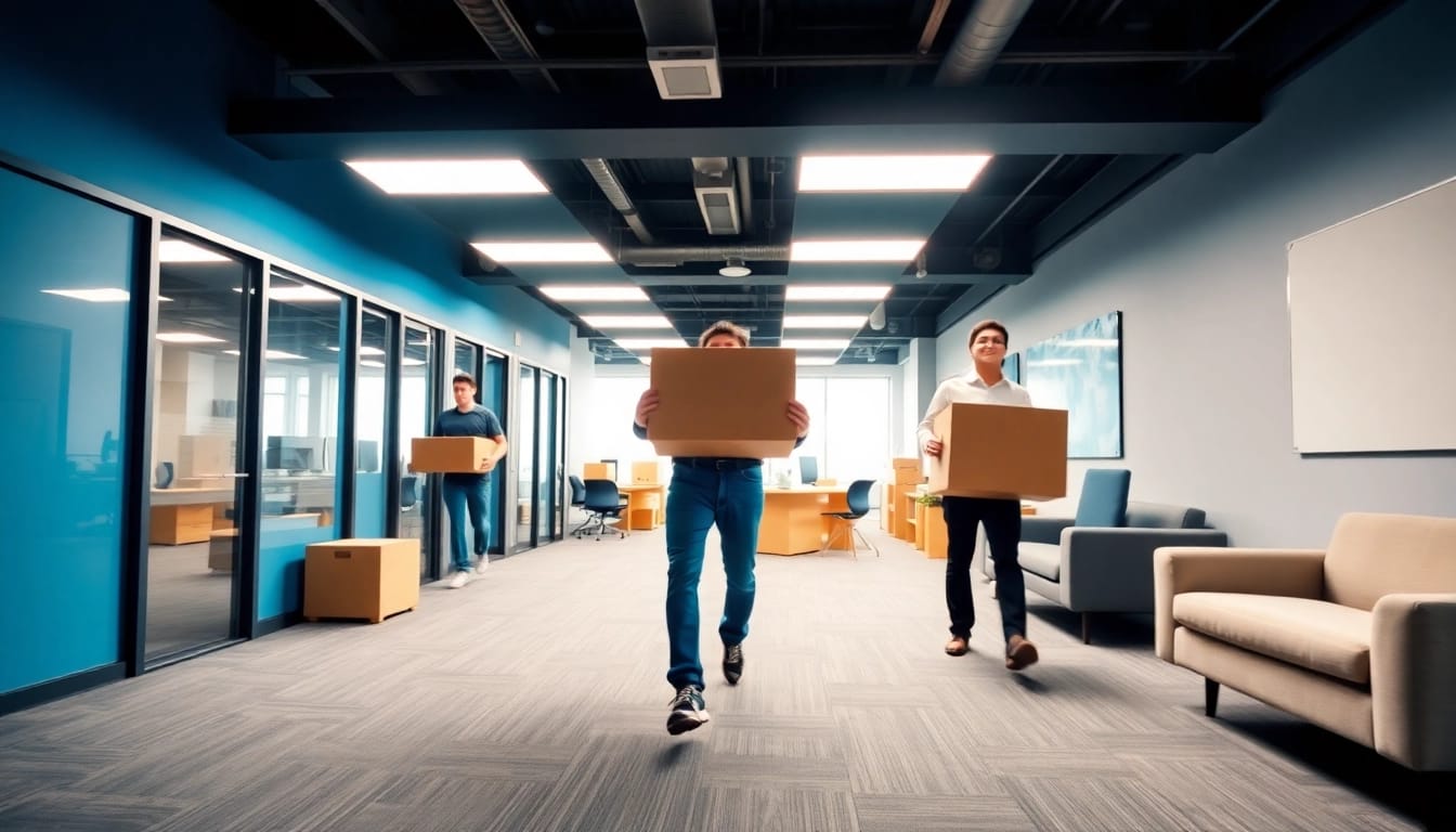Efficient büroumzug potsdam with experienced movers organizing office relocation.