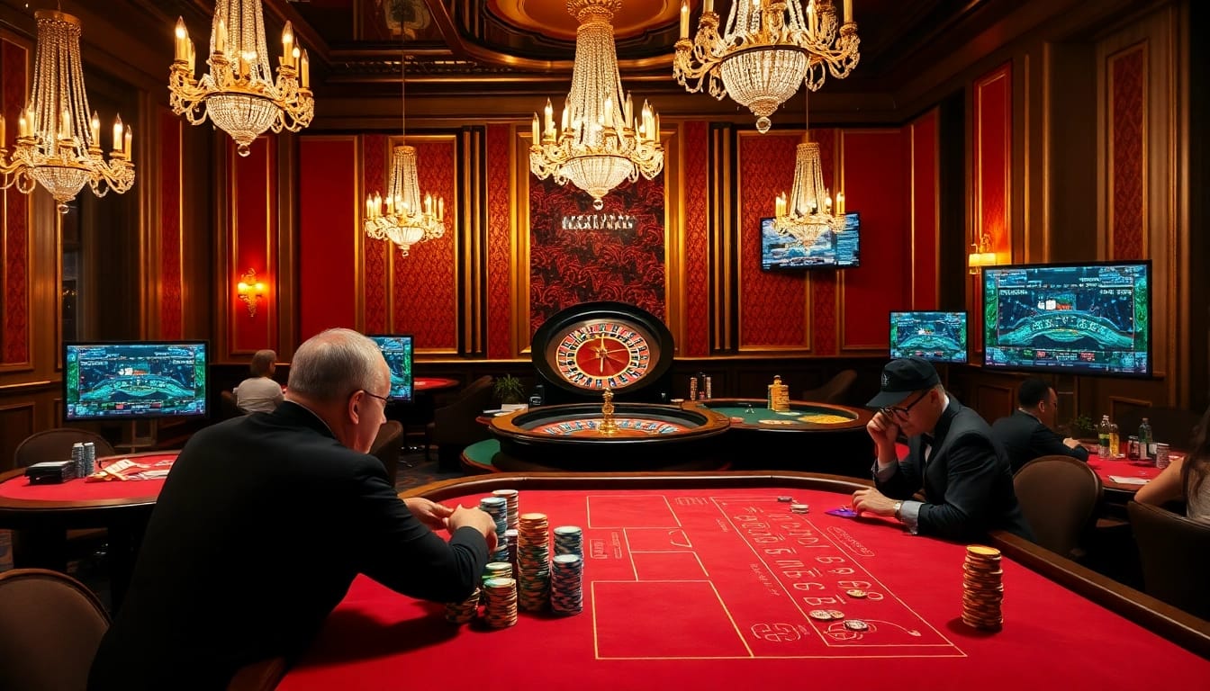 Engaged players at a casino table showcasing strategic moves in hidden wiki dark web inspired gambling.