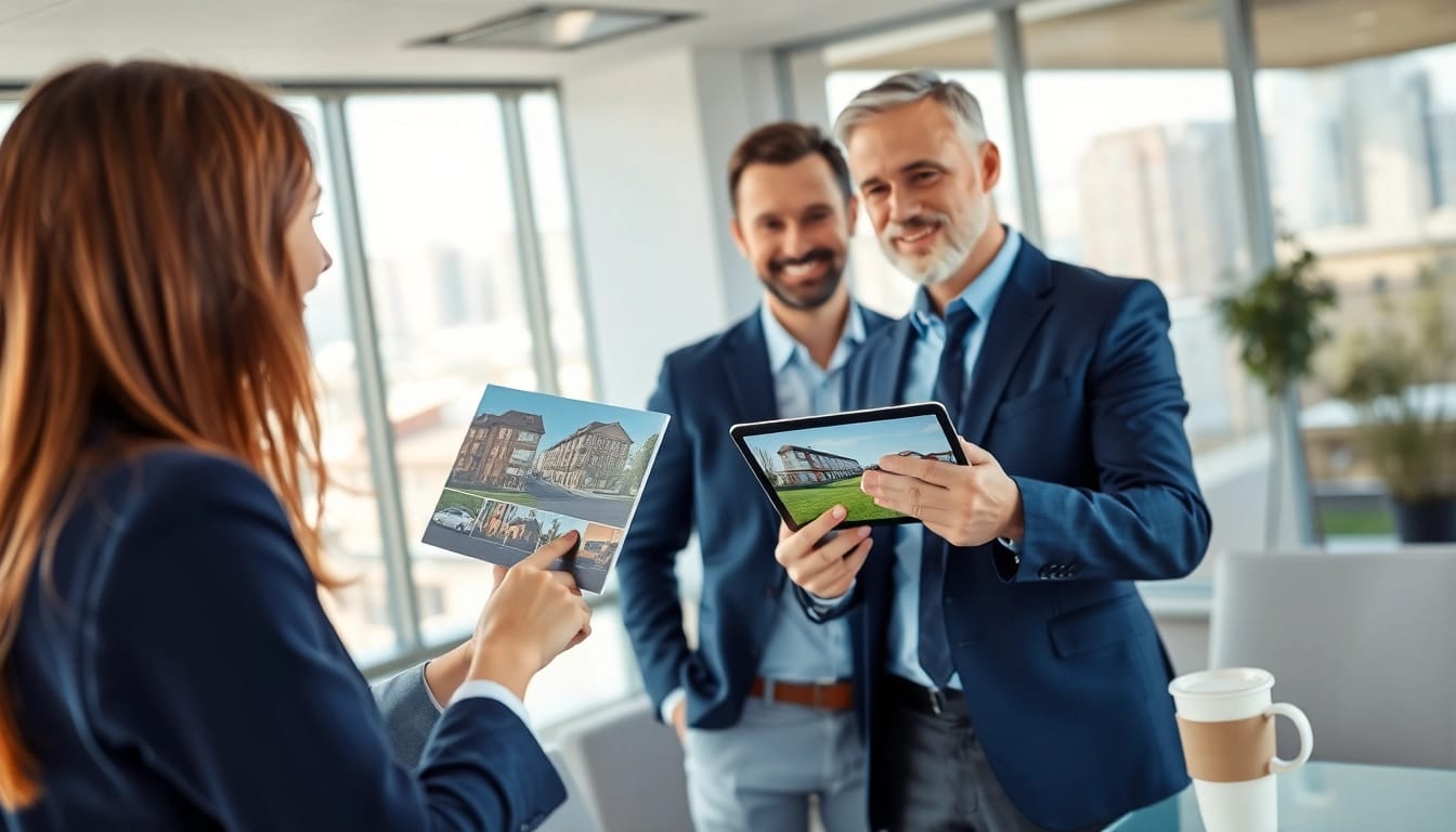Immobilienmakler Frankfurt Eckenheim berät Kunden in modernem Büro mit freundlichem Ambiente.