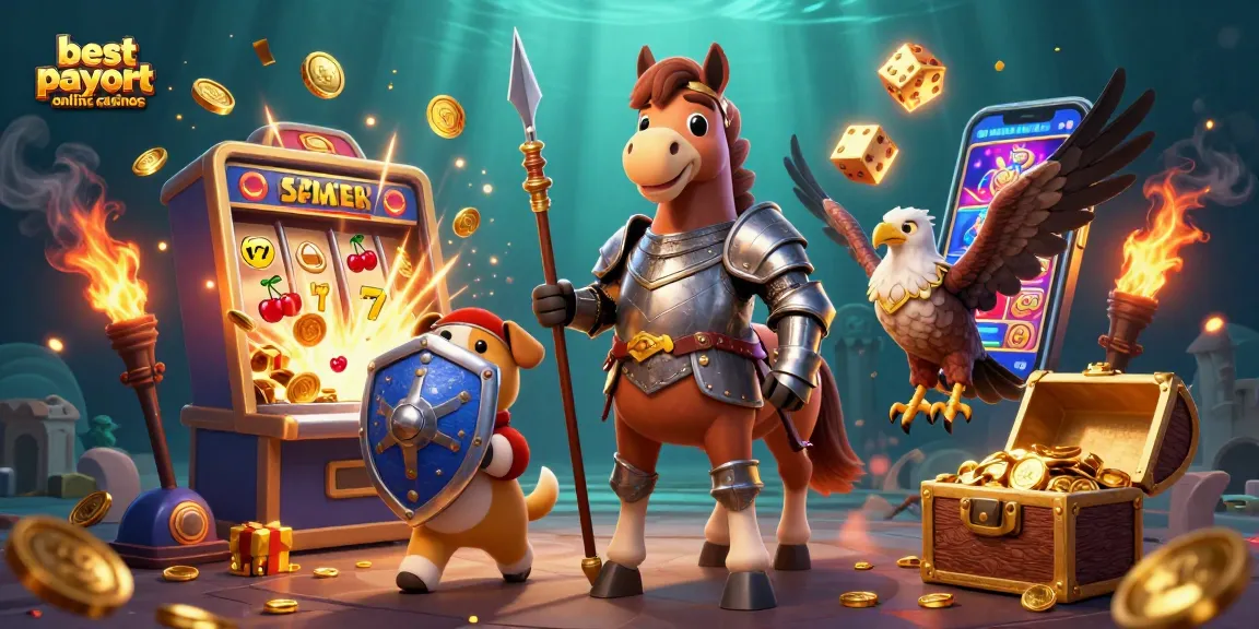 Experience the excitement of best payout online casinos with medieval characters and dynamic gaming elements.