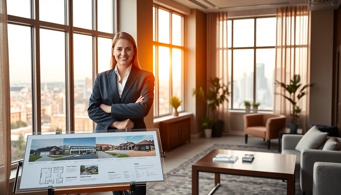 Immobilienmakler Frankfurt Riedberg präsentiert hochwertige Immobilien in elegantem Büro.