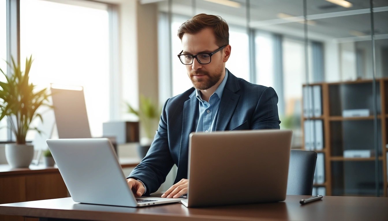 Headhunter diskutiert qualifizierte Kandidaten in einem modernen Büro, um optimale Stellen zu besetzen.