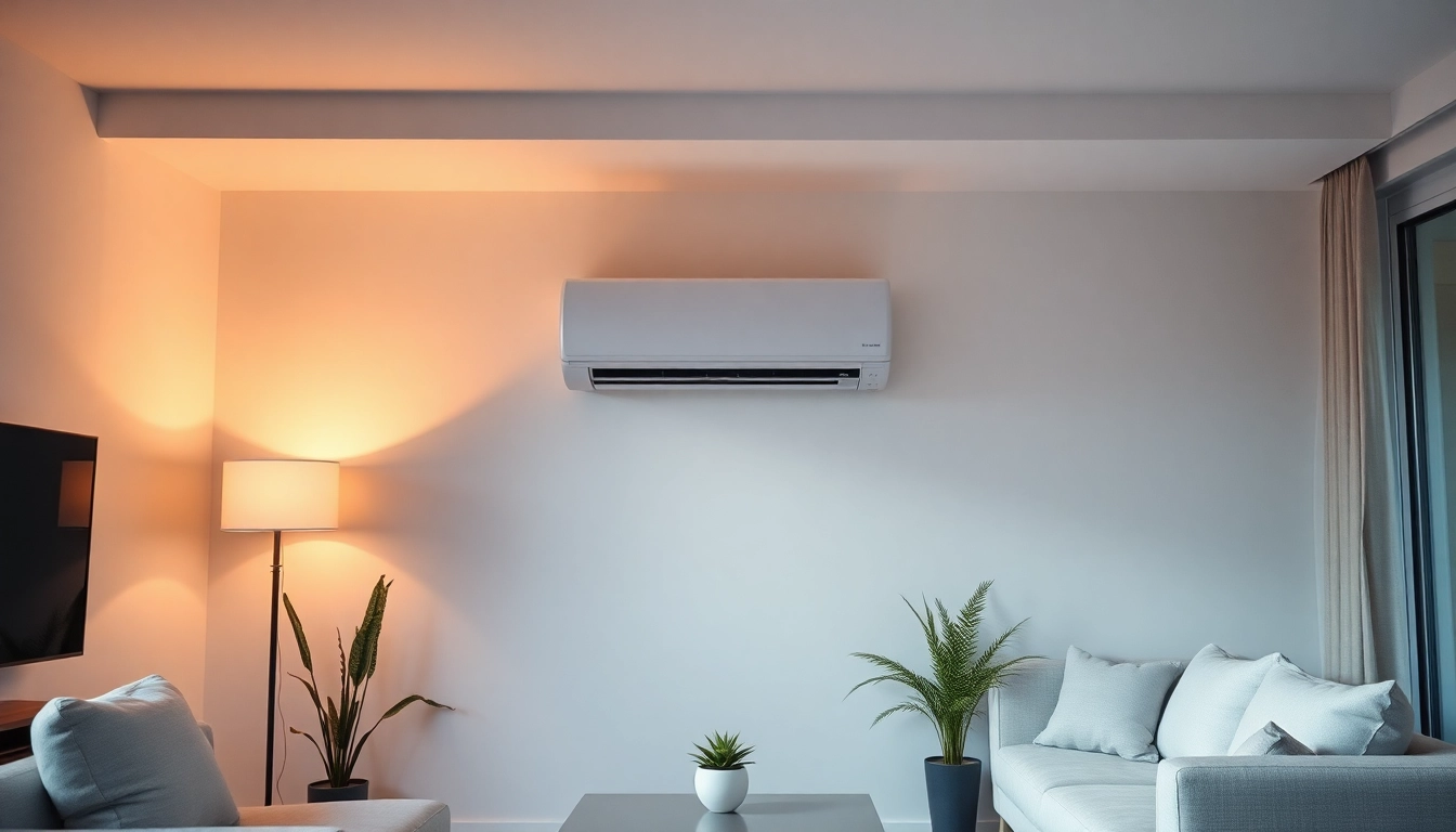 Klimaanlagen installieren lassen mit professioneller Installation in einem modernen Raum.