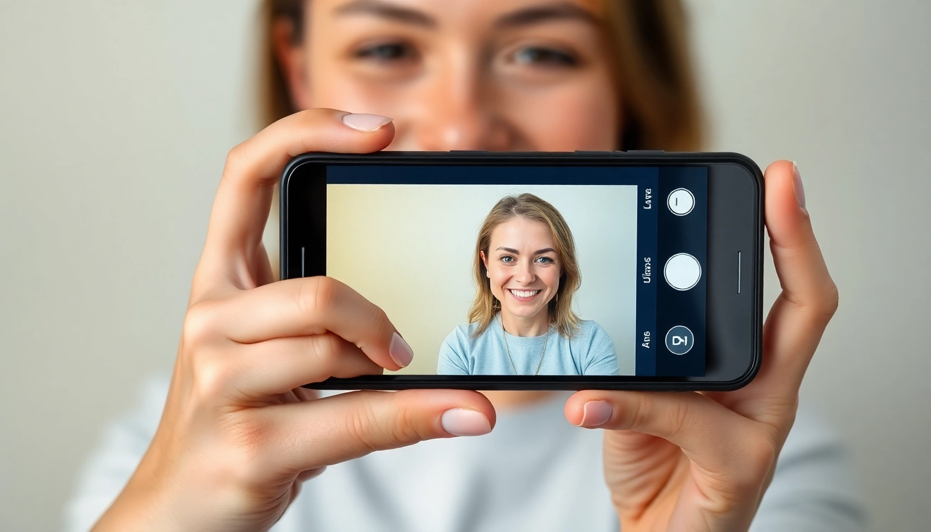 Kaufe Instagram Likes kaufen durch das Smartphone in einer lebhaften Umgebung.