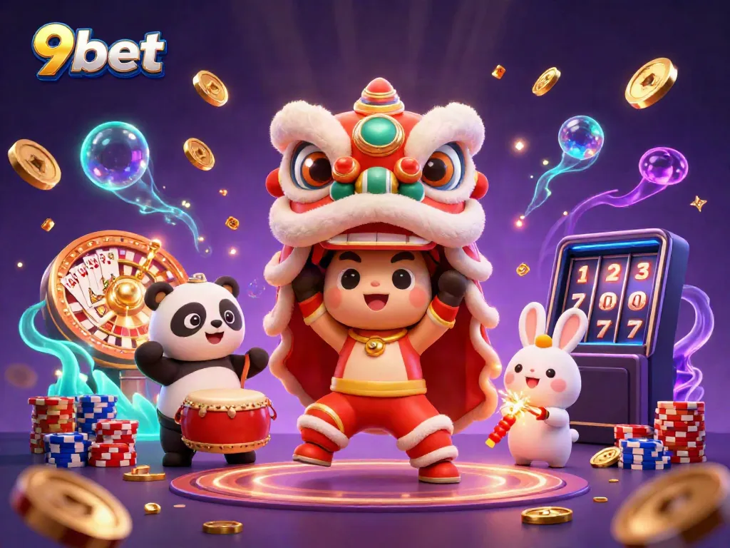 Experience thrilling gameplay at 9bet with lively animated characters and casino excitement.