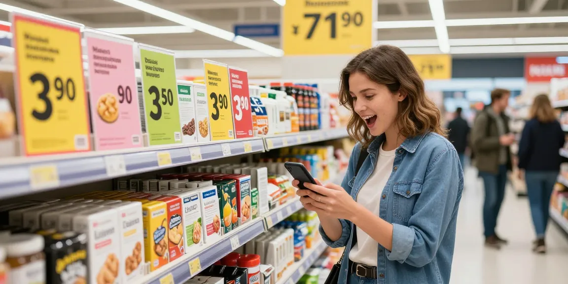 Discovering Aldi Wochenangebote through vibrant store promotions and discounts.
