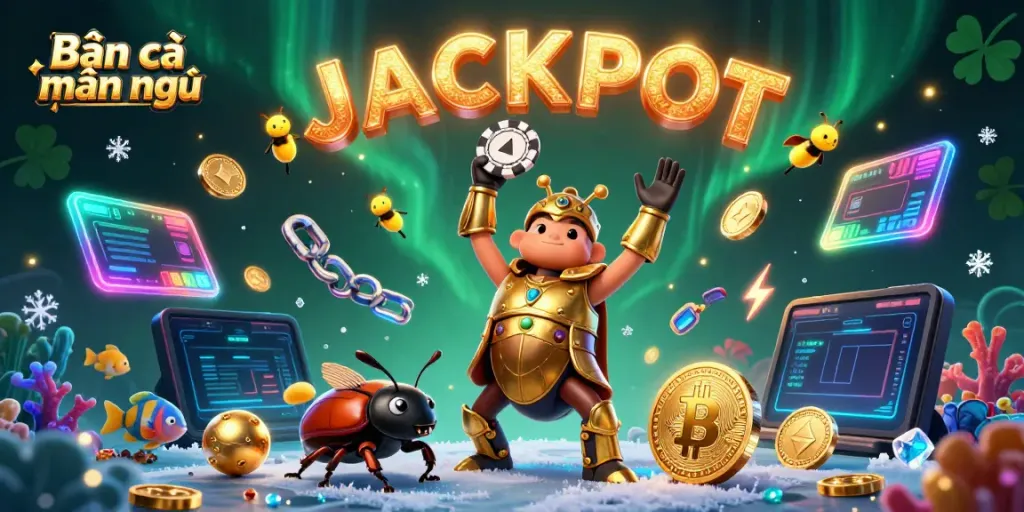 Engage in Bắn cá nhân ngư with vibrant sea creatures, jackpot celebrations, and golden treasures.