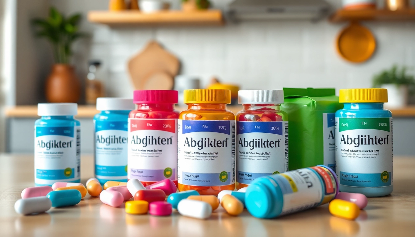 Abnehmtabletten displayed in a modern kitchen environment, highlighting their features for weight management.
