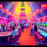 Engaging scene of beste online casinos ohne deutsche lizenz featuring happy gamers and colorful slot machines.