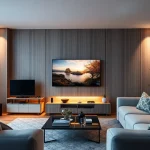 Erleben Sie IPTV Kaufen mit 4K Streaming und hochwertigen Geräten in einem modernen Wohnzimmer.
