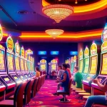 Engaging players enjoying vibrant Slots Games in a lively casino environment filled with color and excitement.