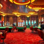 Experience the excitement of the Best online casinos with vibrant gaming scenes, elegant tables, and animated players.