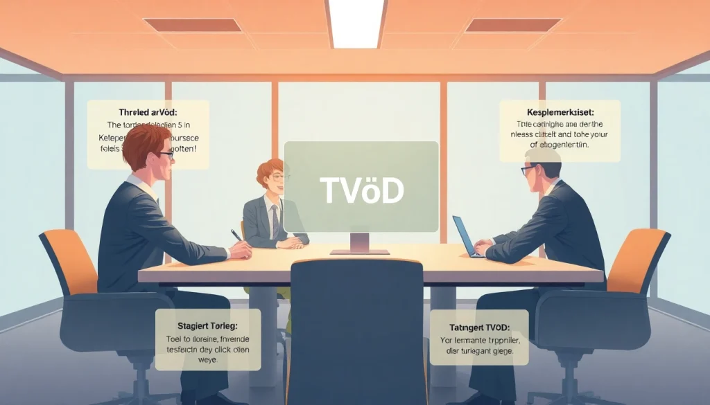 Visualisieren Sie die Zusammenarbeit für den TVöD in einem modernen Büro, wo Mitarbeiter aktiv interagieren.