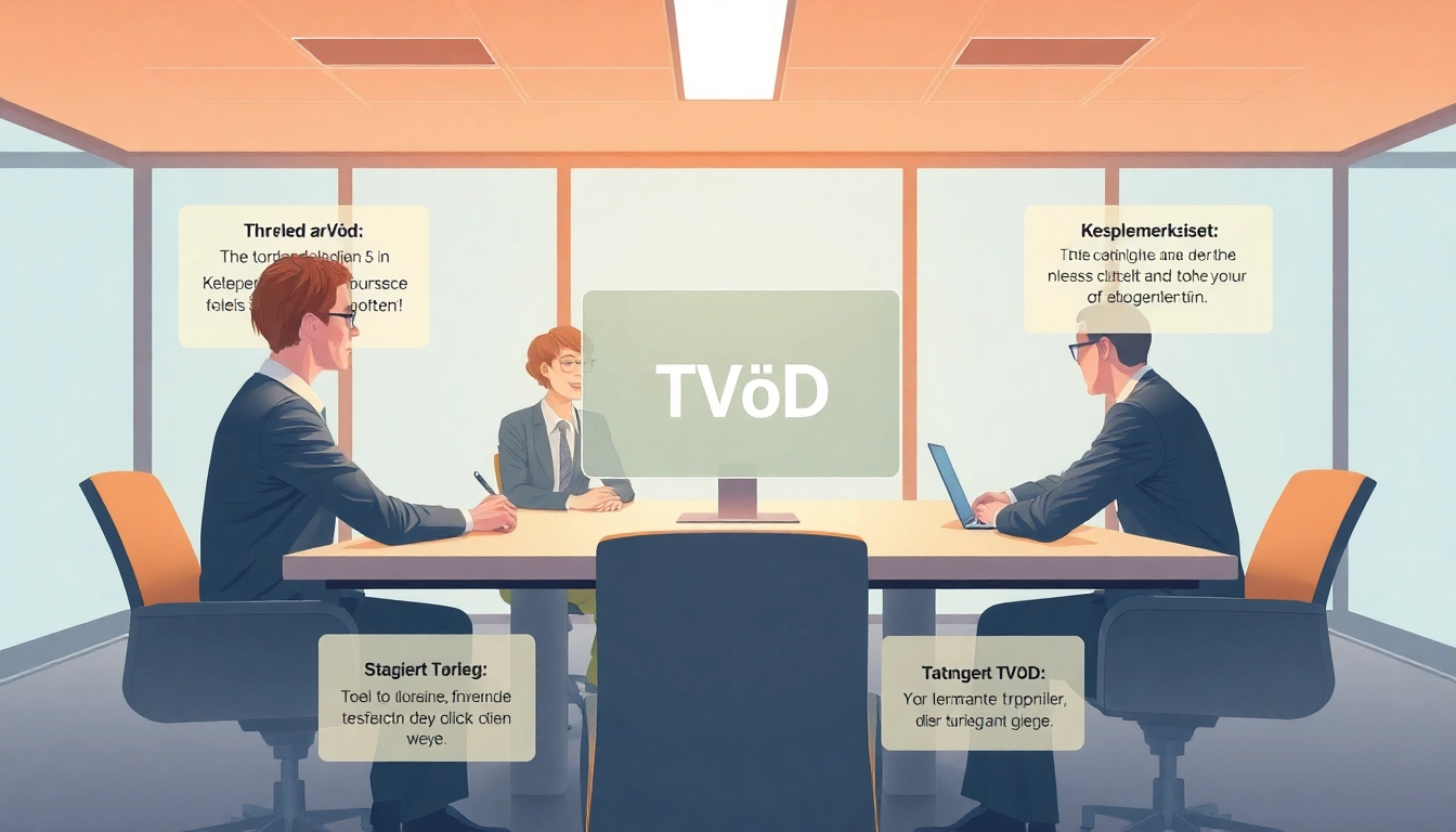 Visualisieren Sie die Zusammenarbeit für den TVöD in einem modernen Büro, wo Mitarbeiter aktiv interagieren.