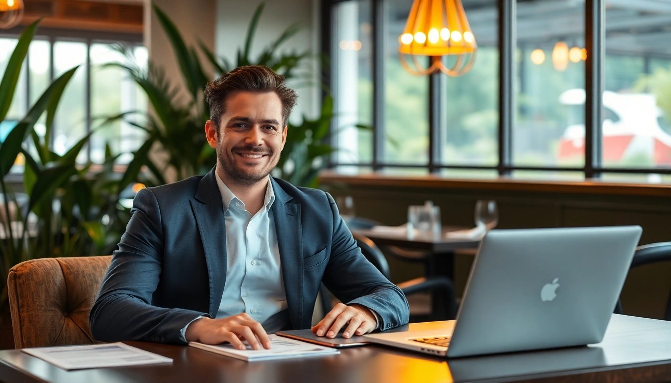 Headhunter Gastronomie berät einen Kandidaten in einem stilvollen Restaurant.