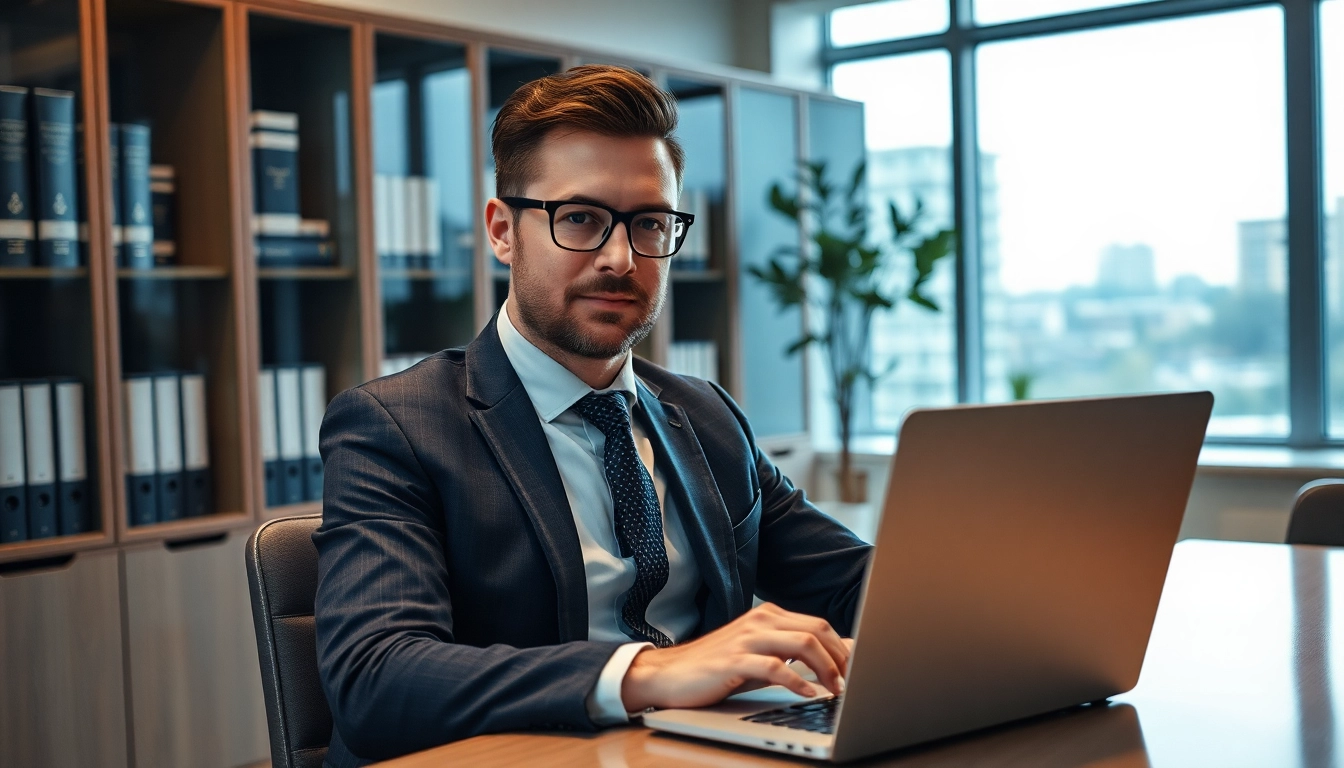 Headhunter Mühlheim, der professionell an seinem Schreibtisch arbeitet, um Klienten zu beraten.