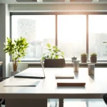 Headhunter Bielefeld, elegantes Büro mit moderner Ausstattung und natürlichem Licht.