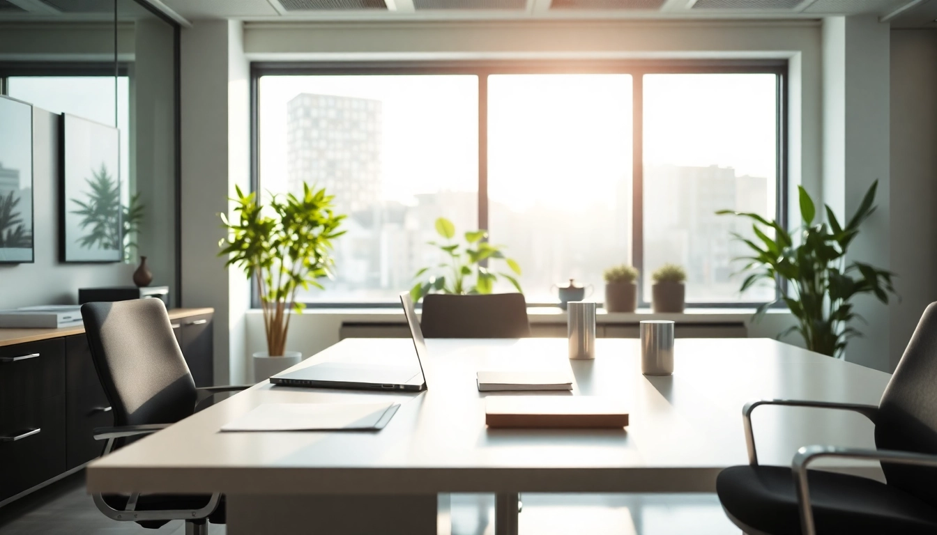 Headhunter Bielefeld, elegantes Büro mit moderner Ausstattung und natürlichem Licht.