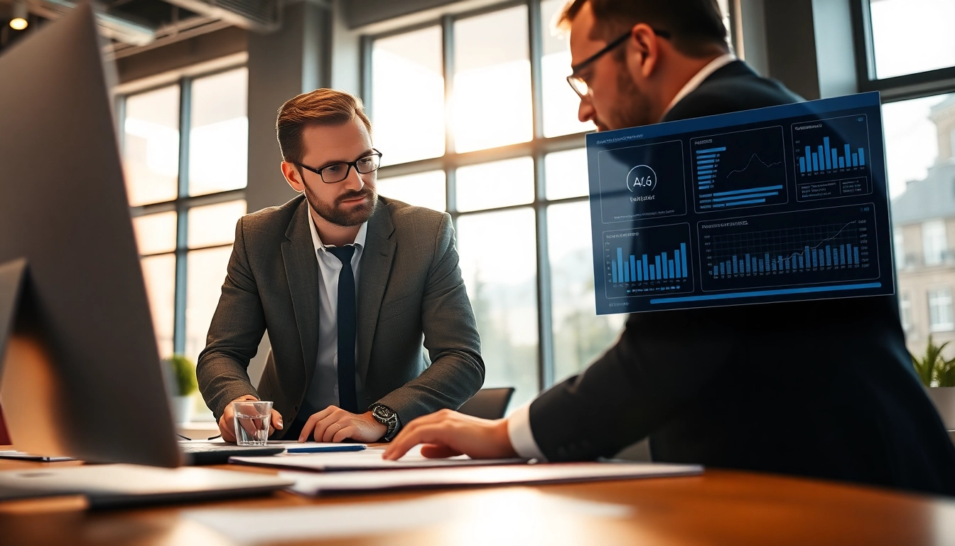 Meinung eines Headhunter Schweiz im Büro mit modernem Design und natürlichem Licht.