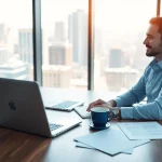 Professioneller Headhunter Schweiz führt ein Gespräch in einem modernen Büro.