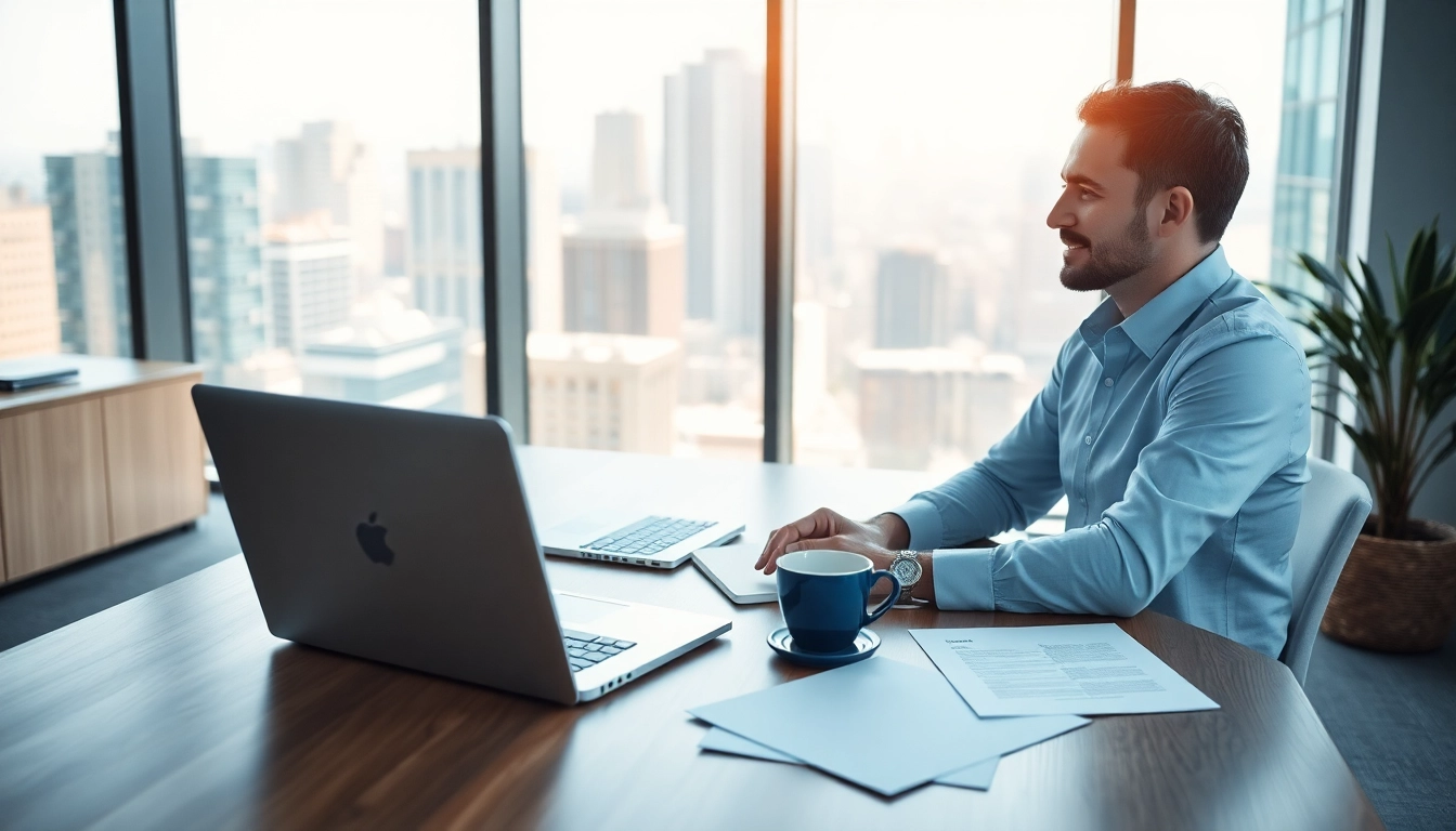 Professioneller Headhunter Schweiz führt ein Gespräch in einem modernen Büro.