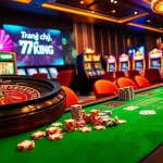 Experience the excitement of Trang chủ 79KING with luxurious casino visuals, including roulette and poker.