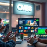 CM88 online betting interface showcasing vibrant design and engaging user experience.
