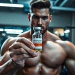 Trenbolon preis in the hands of a dedicated athlete surrounded by weights in a gym.