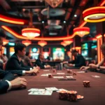 Pflegedienst Bornheim - Spieler an einem eleganten Casino-Tisch mit aufregenden Details.