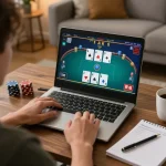 Engaging online poker gameplay at home using the MB66 platform with strategic betting cards.