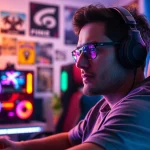 Twitch Streamer Österreich in action during a lively gaming session with vibrant lighting.