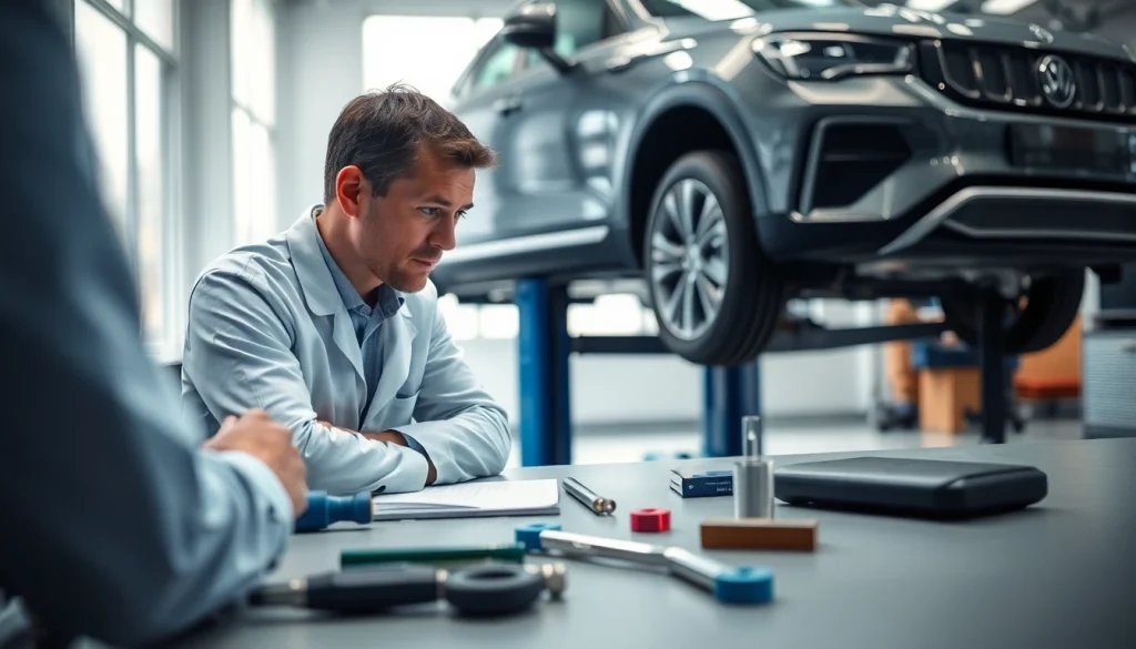 Kfz Sachverständiger Augsurg bewertet das Gutachten eines Fahrzeugs.