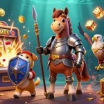 Experience the excitement of best payout online casinos with medieval characters and dynamic gaming elements.