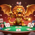 Tải Sunwin elevates your gaming with a triumphant chimera in this vibrant casino illustration.