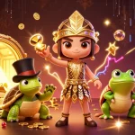Experience the excitement at Cổng game Sunwin with golden treasures and vibrant casino elements.